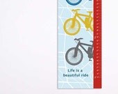 Growth Chart  for Boys,Bicycle Beautiful Ride- 13" X42" Inches, Baby Gift, Newborn Gift, Baby Shower Idea