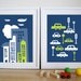 Personalized Growth Chart Canvas for Children- Billbaord City Name- 13" X42" Inches
