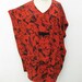 Vintage 80's Avant Garde Dolman Sleeve Cocoon Drop Shoulder Mini Dress with Graphic Print