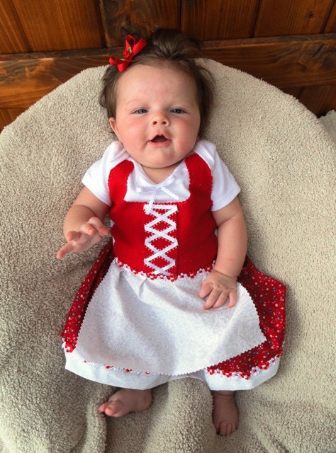 Dirndl  Dress optional cape (Red Ridinghood, Oktoberfest, Christmas)