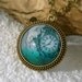 A letter Lost In Time, Bronze Plated Drop Cabochon Setting on a Chain