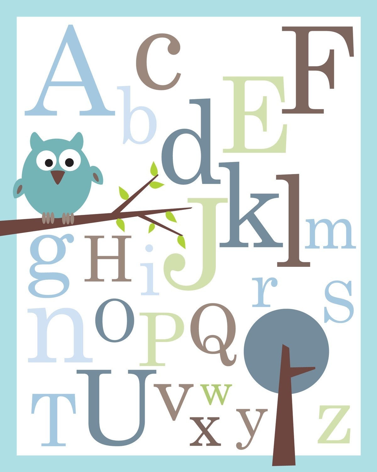 alphabet wall nursery