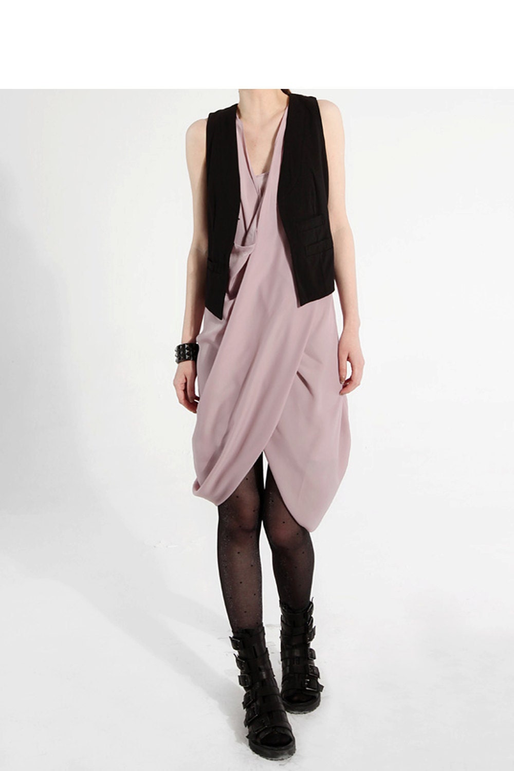 Waistcoat dress pink J025 - JulyS Waistcoat dress pink J025 - JulyS