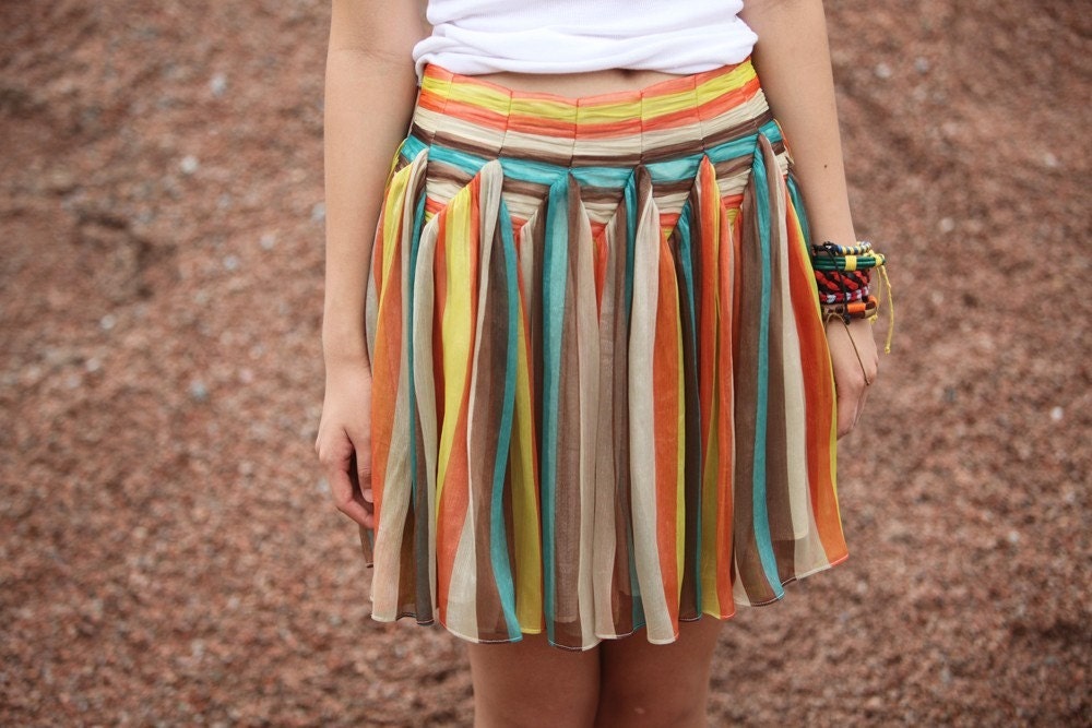 Striped skirt J056