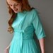 1950s Aqua Chiffon Dancing Dress