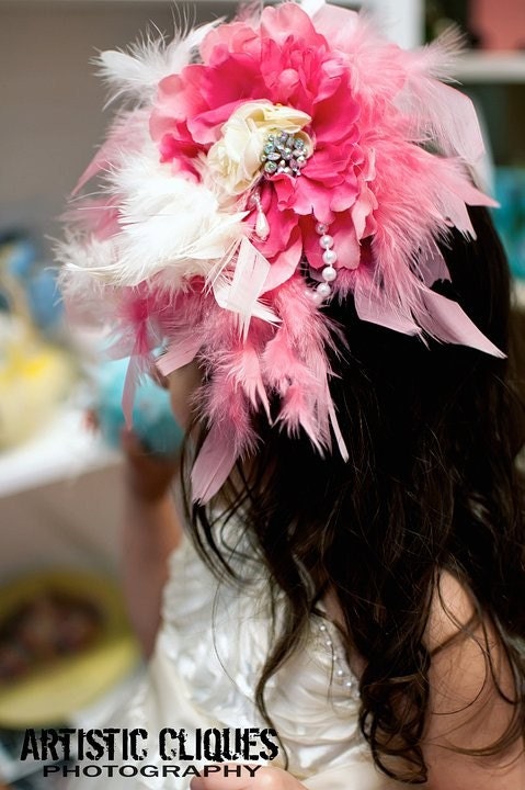 The Original ....... Classic Fluffy Feather Rosette Dress