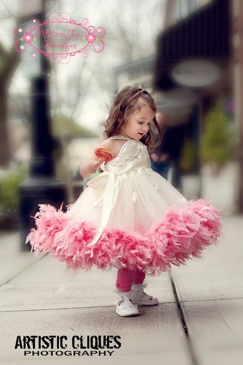 The Original ....... Classic Fluffy Feather Rosette Dress