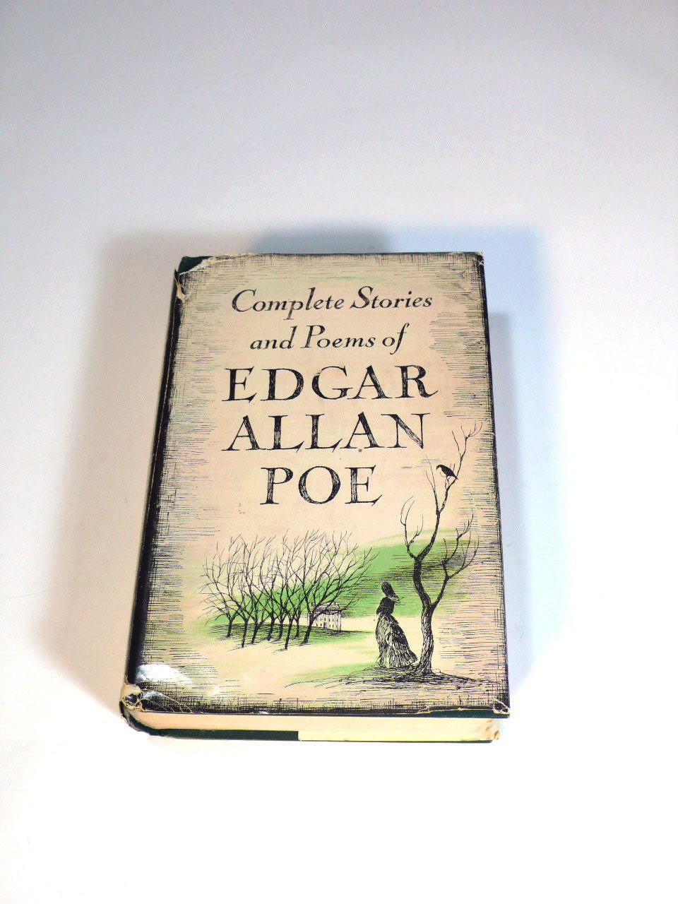 for the mystery man, vintage 1960's hardcover book complete stories and poems of EDGAR ALLAN POE - deckle edged paper - so classic
