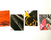 Mini envelopes Les miniature Punkvelopes, made from punk rock posters - moonandlion