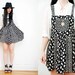 Vintage Floral Pinafore Dungaree 90s Grunge Revival Mini Dress