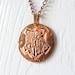 Harry Potter inspired - Hogwarts Crest - Hand Stamped Copper Necklace