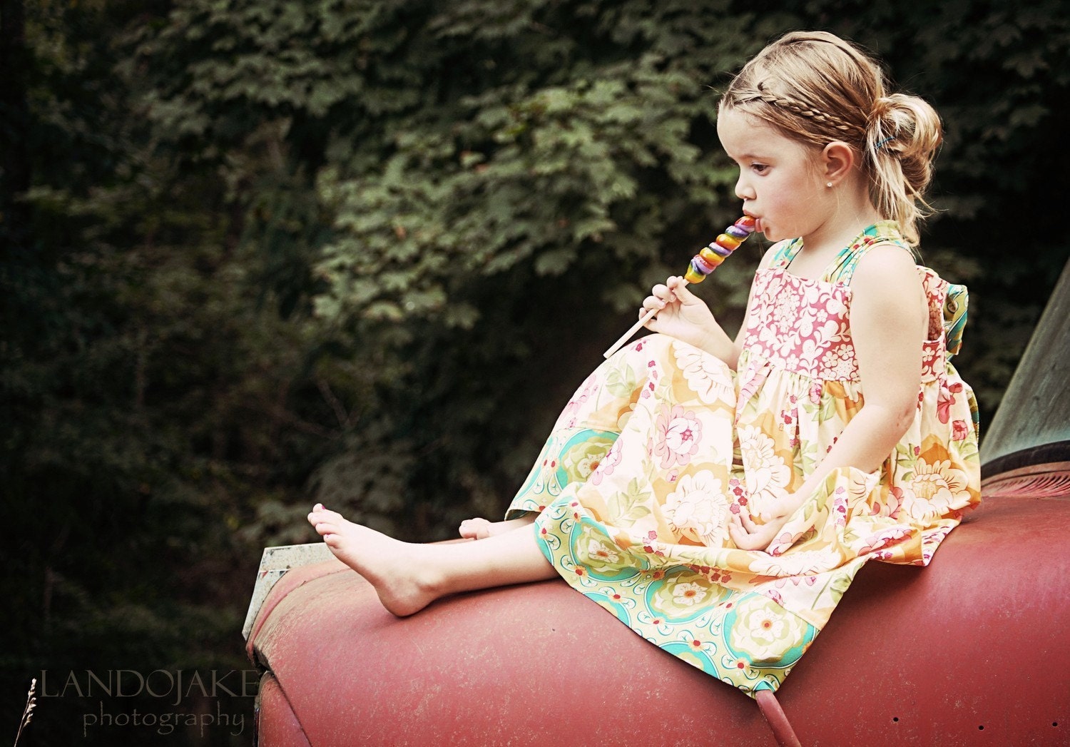 Sweet Citrus Collection Reverse Knot Dress 6 Months to 8 years