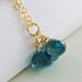London Blue Topaz Necklace Strand Onion Gemstone Trio Teal AAA Luxe Gold Filled Elegant Jewelry Complimentary Shipping