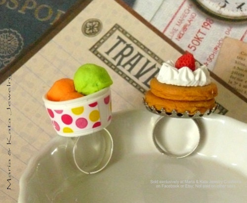 2 STYLES to chose from- Dessert on your Finger Ring
