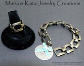 Antique Metal Ring and Bracelet set