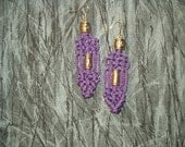 Macrame Fashion Earrings (Purple)