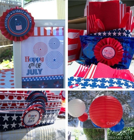 July 4th - Independence Day - Super Deluxe Fireworks Celebration printable party kit Il_570xn