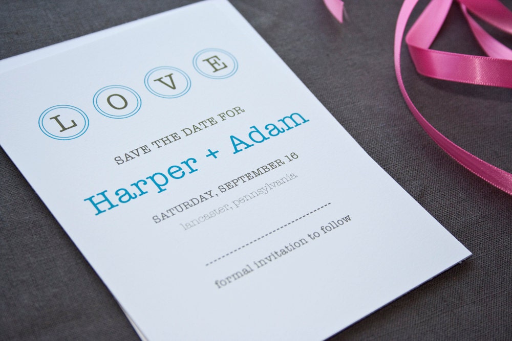 Vintage Typewriter Pearl Save the Date