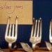 Place Card Holders - Vintage Silver Forks. Set of 4