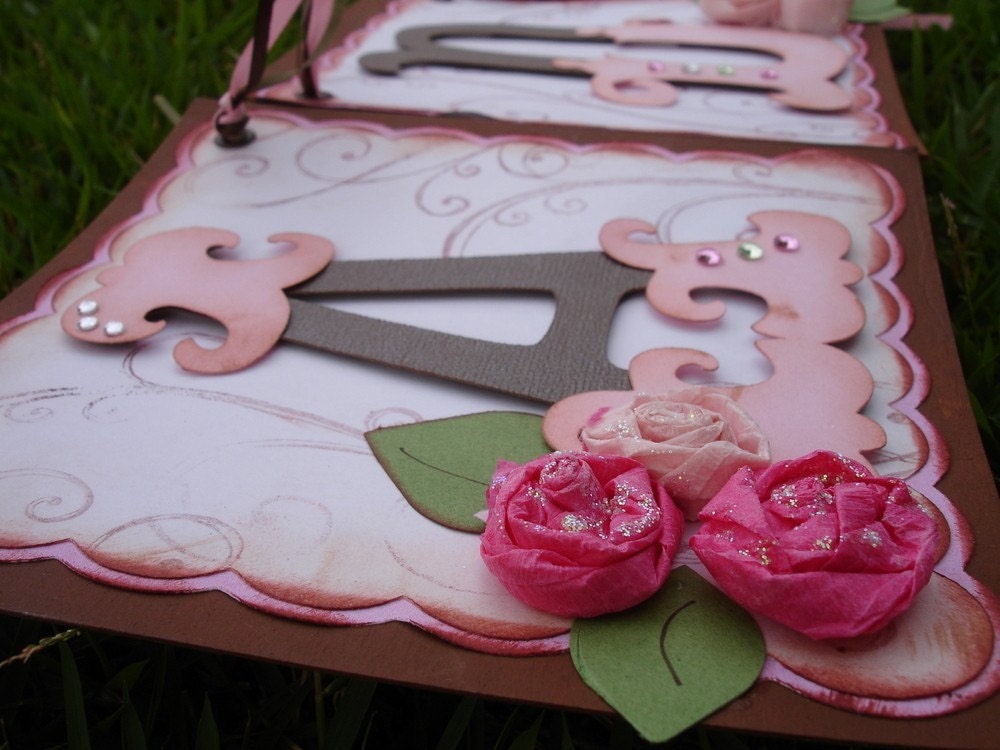 Handmade Banner - Custom made - GO GREEN - Name Banner Happy Birthday Baby Shower Bridal Shower