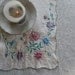 SALE. Vintage Table Runner. Bright Floral Embroidery. Linen.