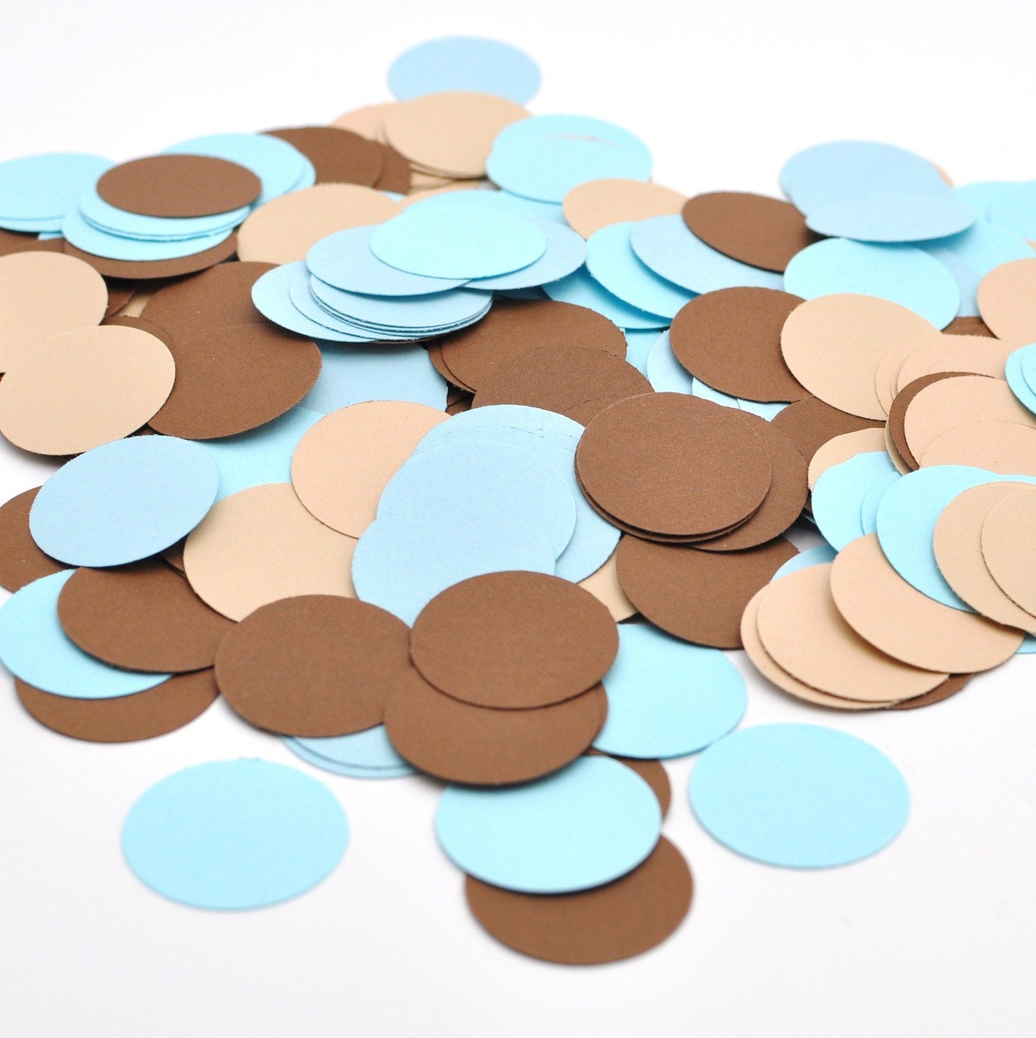 CLEARANCE - Paper Party Confetti - Wedding Decoration - Robin's Egg Blue Circle Confetti - Bridal Shower Decor - Birthday Party Decoration