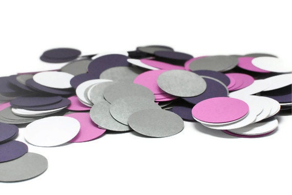 Elegant Purple Wedding Confetti - Birthday Party Decoration - Table Decor