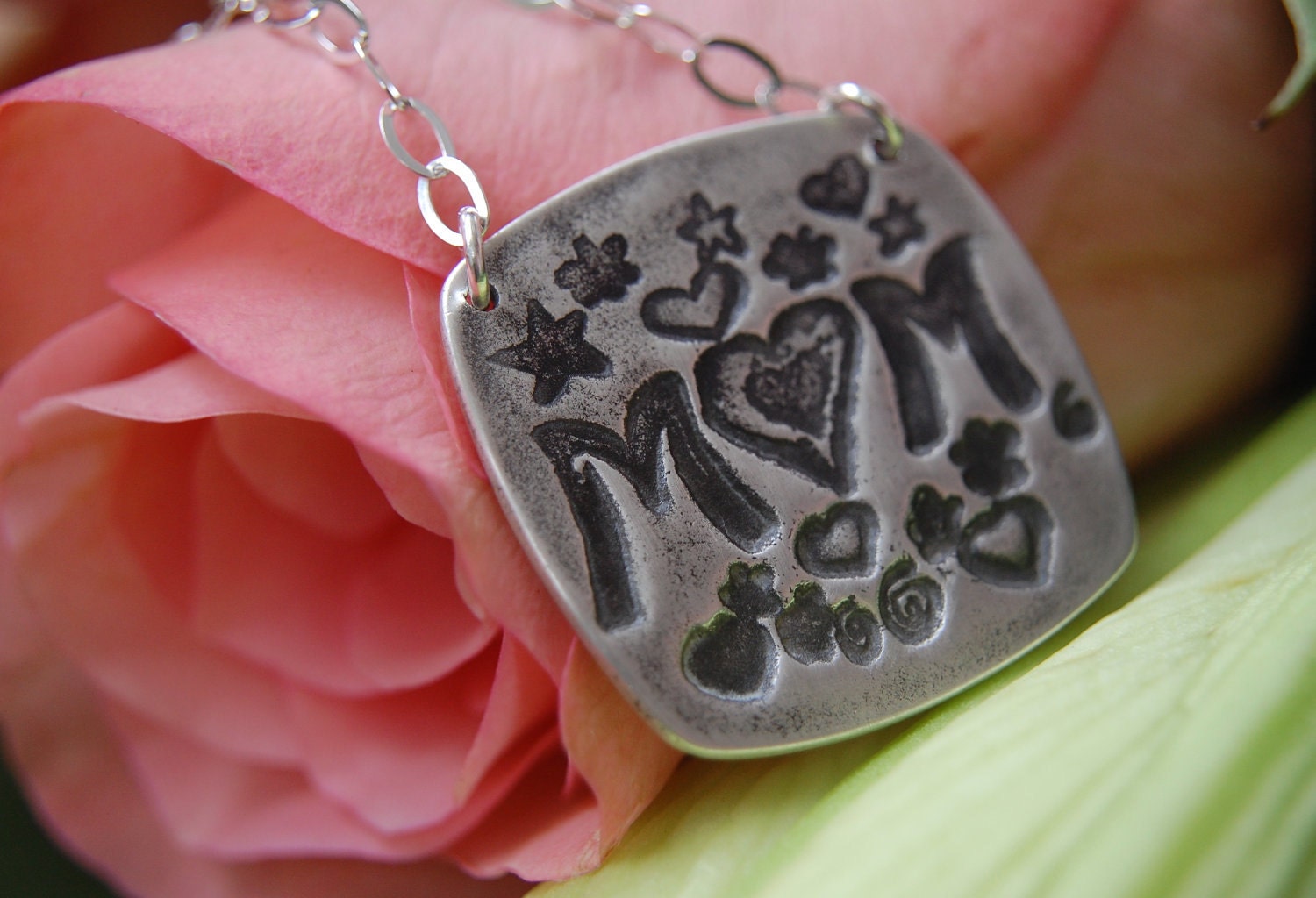Your Child's Art in Solid Silver - Cusomized Keepsake Necklace