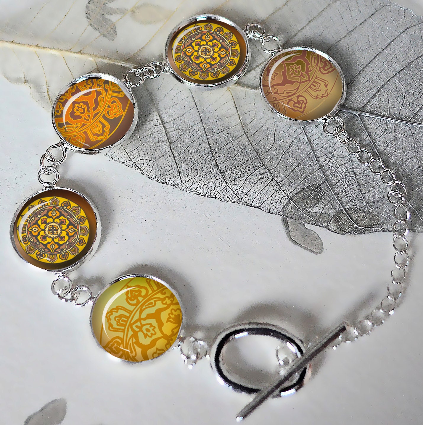 Mandala Bracelet Resin Bracelet Picture Bracelet Photo Bracelet Resin Picture Bracelet C25S
