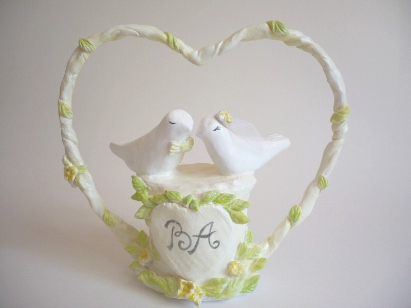 Ready to Ship - Wedding Cake Topper Love Birds