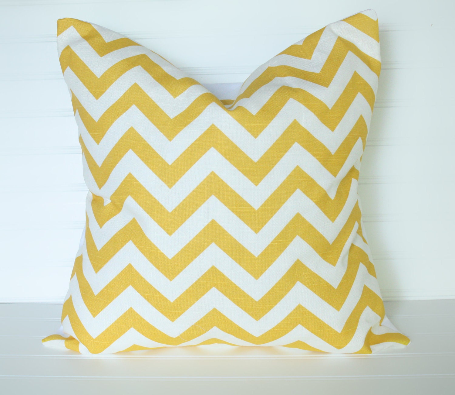 18x18 Chevron Yellow Pillow Cover