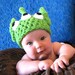 Newborn Baby PHOTO Prop - ALIEN Monster Hat and Cape - Newborn 0-3 Months - Reborn Doll - Made to Order