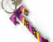 Back to School letter T keychain fob- or christmas ornaments - Great for dorms