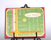 Sun kissed - Summer Bright Vacation Sun Summertime Handmade card
