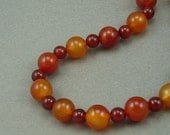 Red Fire chunky agate carnelian necklace