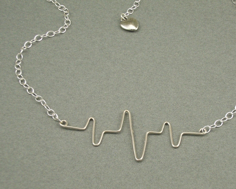 You Make my Heart Beat sterling necklace