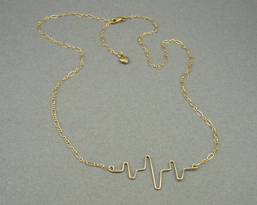 You Make my Heart Beat gold necklace