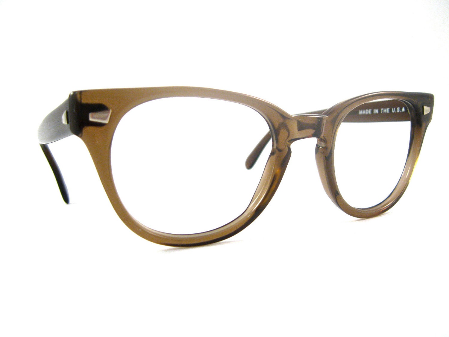 SALE gray plastic horn rimmed mens glasses. new old stock eyeglasses NOS/deadstock. large. no lenses. 50-22.