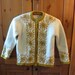 Vintage 60s Cardigan Sweater Embroidered Harvest Gold Autumn Flowers