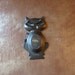 Vintage Metal Green Eyed Black Cat. Vanity Dish.