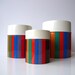 Vintage Multicolored Kitchen Storage Nesting Tins Set - Bold Stripes - San Remo by IMPERIAL - Made in Japan
