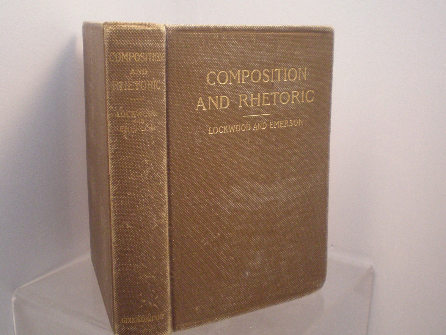 Antique 1901 Composition and Rhetoric, Higher Schools Grammar and Composition Text Book. Vintage Book on Writing Well
