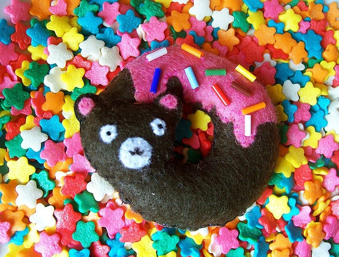 Donutbear Plush Keychain