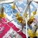 Vintage Flower Chandelier - white with yellow flowers