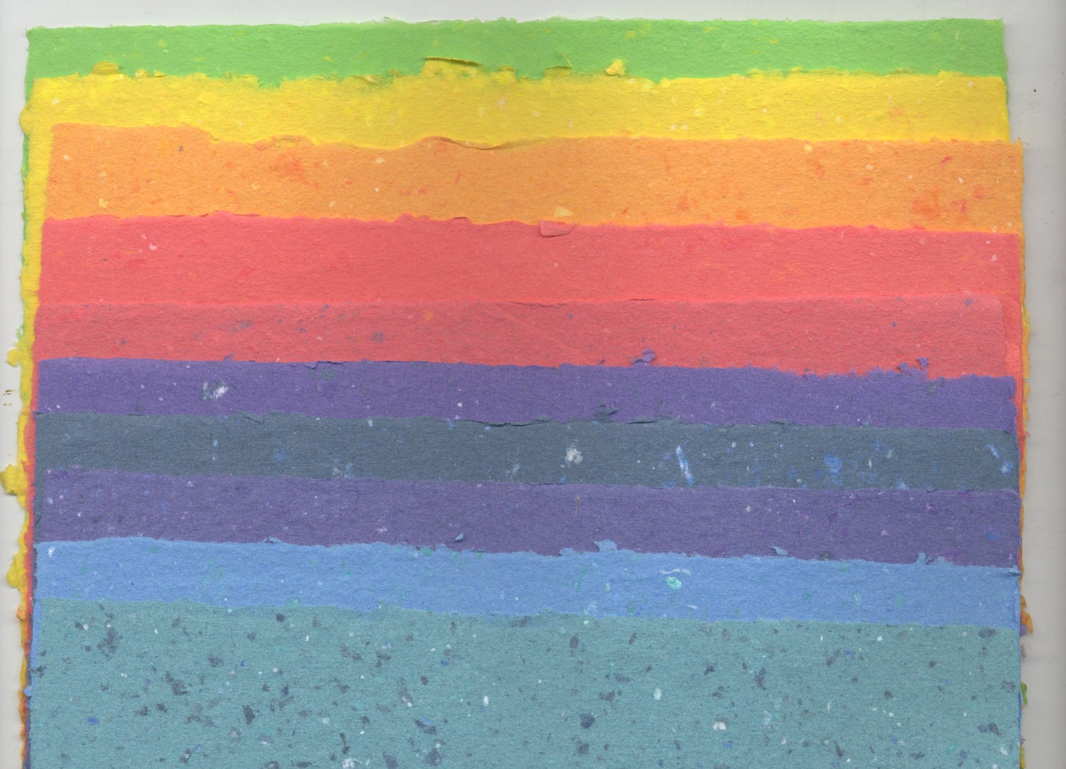 10 Sheet Handmade Paper Confetti Colour Variety