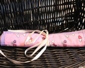 SALE Baby girl burp cloth - skulls, bows and hearts