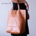 Simple Leather Shoulder Bag - Tan Brown