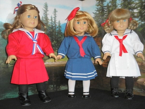 Doll Clothes Pattern, Middy Dress and Blouse, No 1007