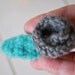 Gray felted flower rose hair clip - Small Clip