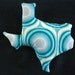 U.S. Map Texas shaped cotton upholstery pillow mod 70s style pattern